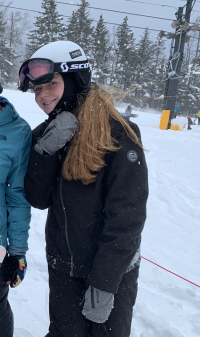 Mia on the snow slopes